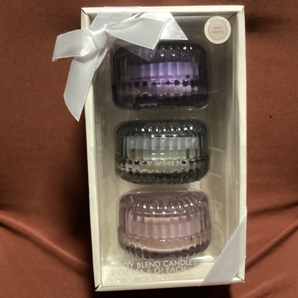 Modern Expressions 3 Piece Soy Blend Glass Candles New